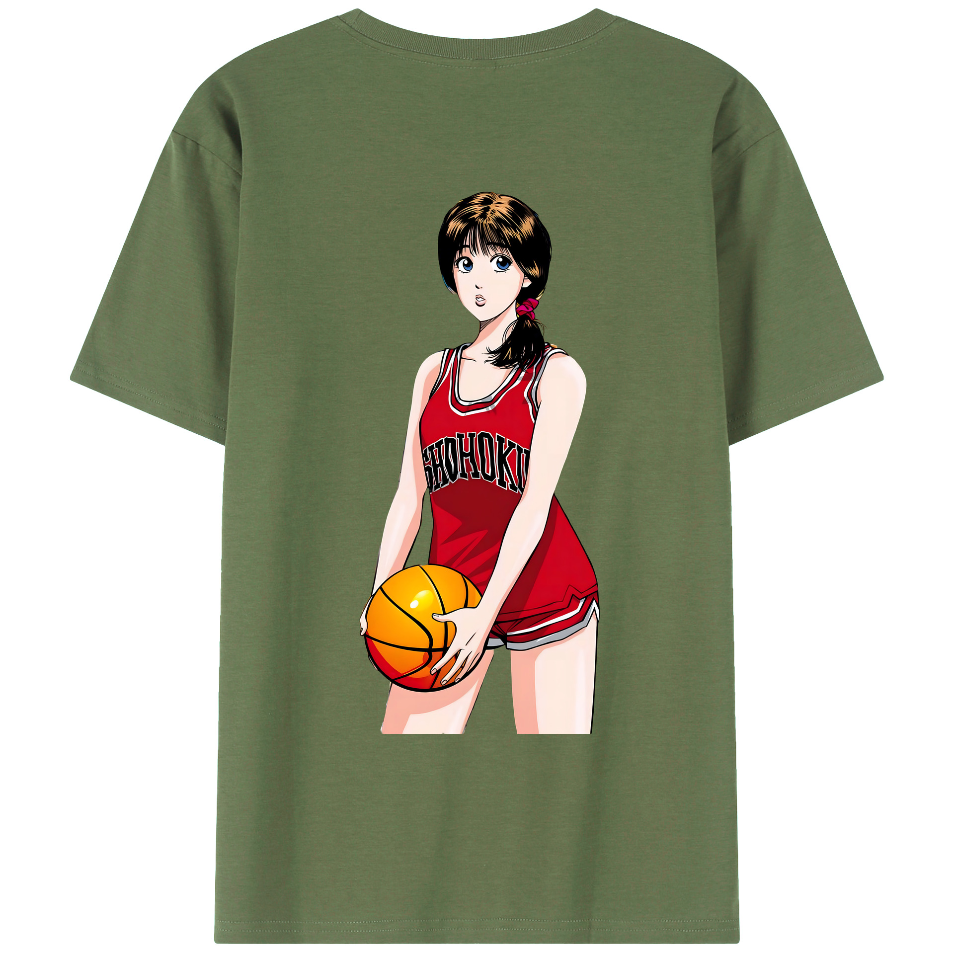 （画像用） SLAM DUNK／スラムダンク 綿100％ メンズ半袖Tシャツ（バックプリント） 通気性